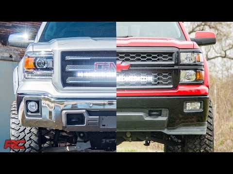 ラフカントリー 30インチ シングルロー LEDライトキット グリル裏マウント クロム | シボレー/GMC 1500 (2014-2019)