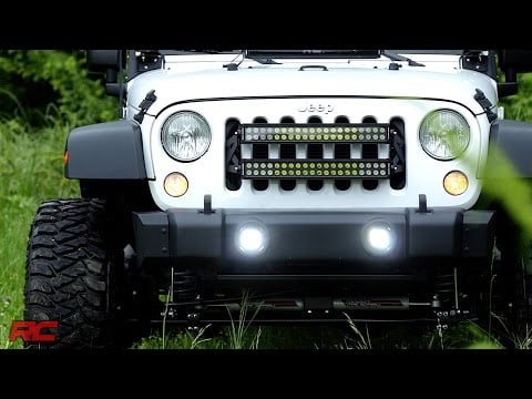 ラフカントリー LEDライトキット フォグマウント 2インチ ブラック ペア | ジープ ラングラー JK/Unlimited (2010-2017)