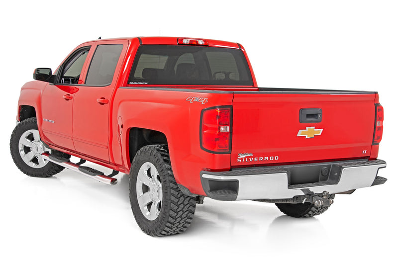 ラフカントリー オーバルナーフステップ ステンレス クルーキャブ DEFタンク シボレー/GMC 1500/2500HD/3500HD (2007-2019)