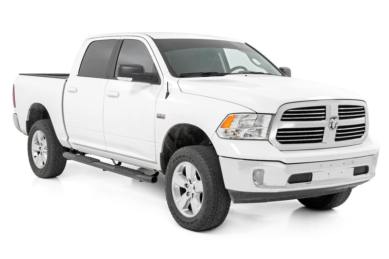 ラフカントリー オーバルナーフステップバー クルーキャブ用 ブラック ラム 1500/2500/3500 2WD/4WD