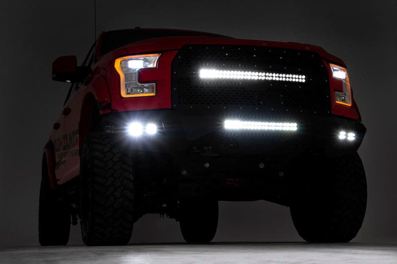 ラフカントリー フロントバンパー フォード F-150 2WD/4WD 2015-2017 LED付き