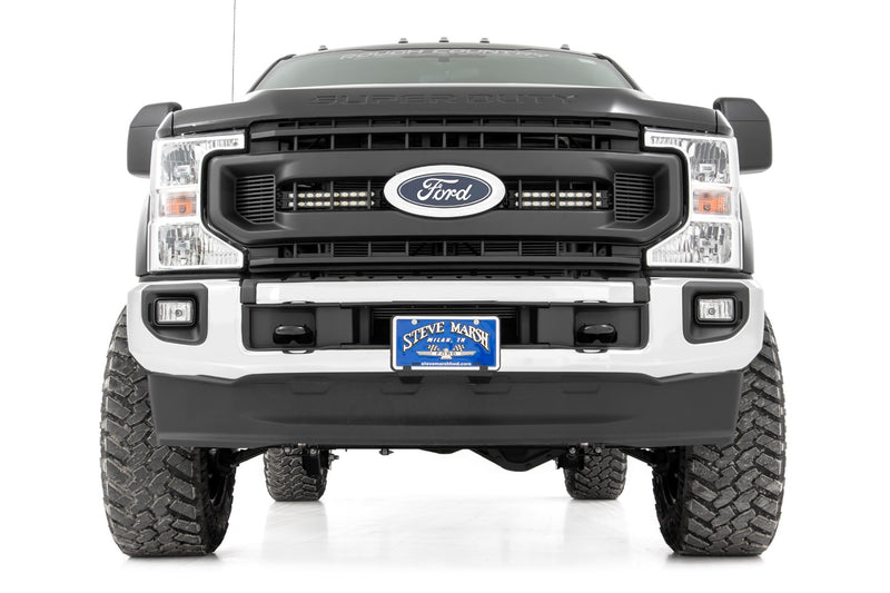 ラフカントリー 10インチ Slimline グリルマウント LEDライトキット ブラック | フォード F-250 Super Duty (2020-2022)