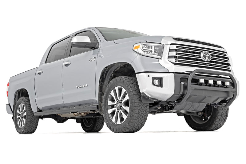 ラフカントリー オーバル ナーフステップバー クルーキャブ用 ブラック トヨタ Tundra 2WD/4WD (2007-2021)
