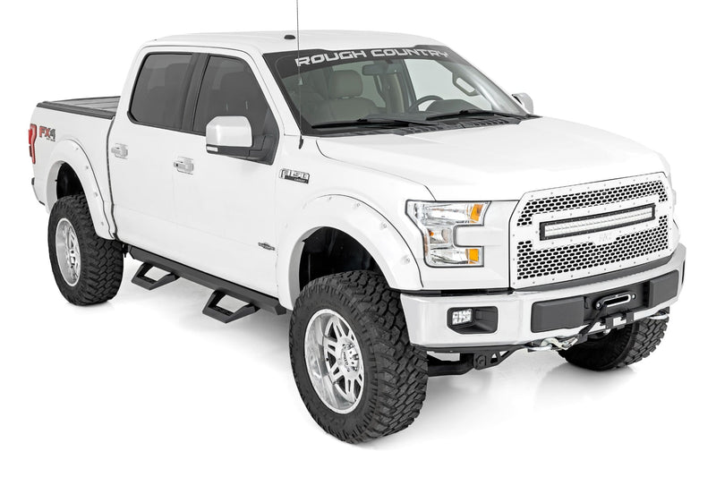 ラフカントリー SRX2 アジャスタブルアルミサイドステップ クルーキャブ フォード F-150/Lightning/F-250/F-350/Raptor
