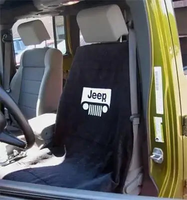 シートアーマー　ジープロゴ SEAT ARMOUR JEEP LETTER BLACK