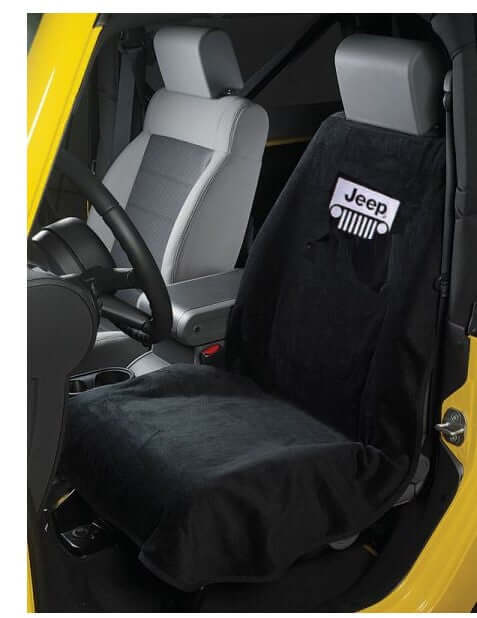 シートアーマー　ジープロゴ SEAT ARMOUR JEEP LETTER BLACK