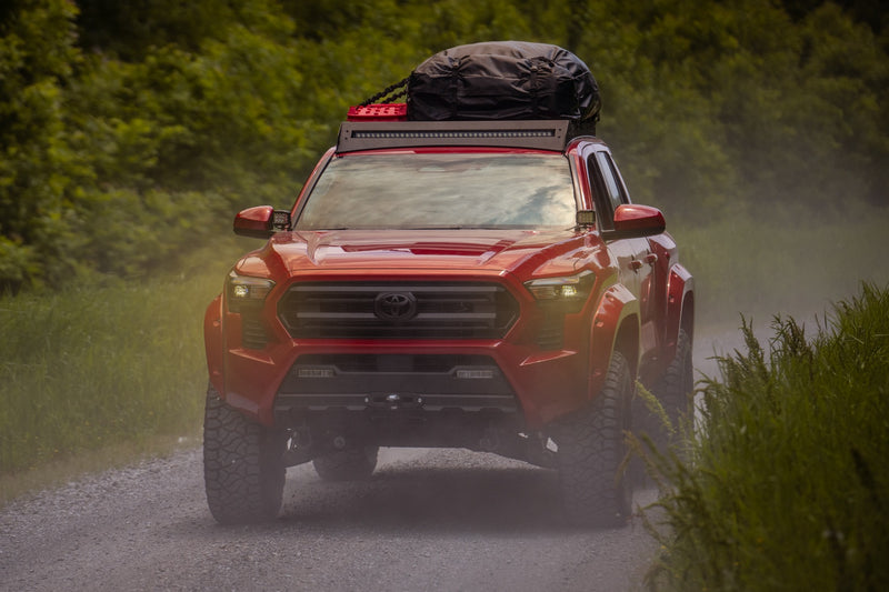 ラフカントリー トヨタ タコマ 2WD/4WD ルーフラック + 40インチ ブラックLEDライトバー (2024-2026)