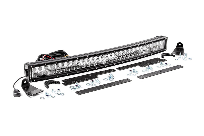 ラフカントリー 30インチ デュアルロー湾曲LEDライトキット グリル裏マウント ホワイトDRL シボレー シルバラード 1500 (2014-2015)