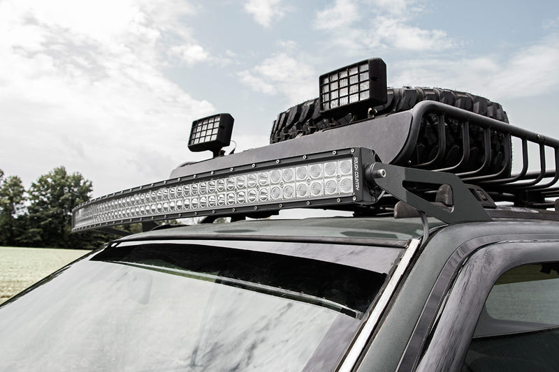 ラフカントリー LED ライトマウント アッパーウインドシールド 50インチ カーブ ジープ Grand チェロキー ZJ (1993-1998)