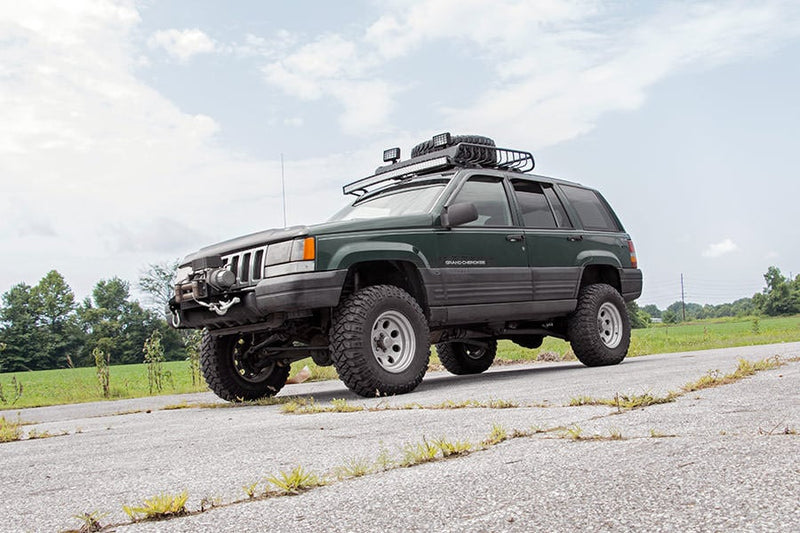 ラフカントリー LED ライトマウント アッパーウインドシールド 50インチ カーブ ジープ Grand チェロキー ZJ (1993-1998)