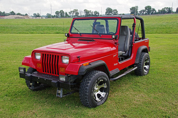 ラフカントリー LEDライトマウント ロワーウィンドシールド ポッドペア | Jeep ラングラー YJ 4WD 1987-1995