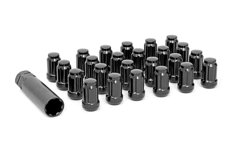 ラフカントリー M12 x 1.25 バルジアコーンラグナットセット 24個入り ブラック