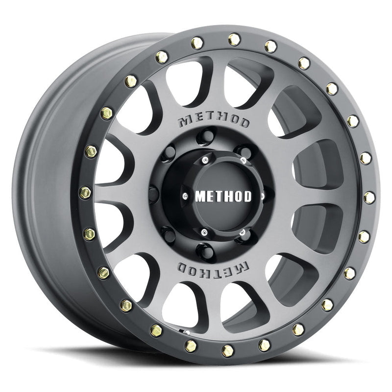 メソッドホイールズ 305 NV チタニウム マットブラックリップ 18x9 8x6.5