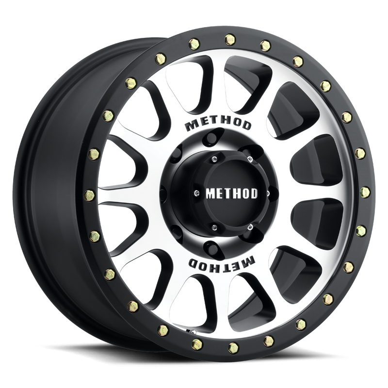 Method Race Wheels 305 NV ホイール マシンド/マットブラックリップ 18x9