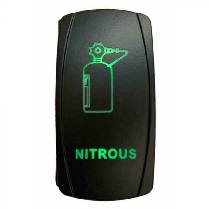 Quake LED ロッカースイッチ Nitrous 2ウェイ 5ピン グリーン