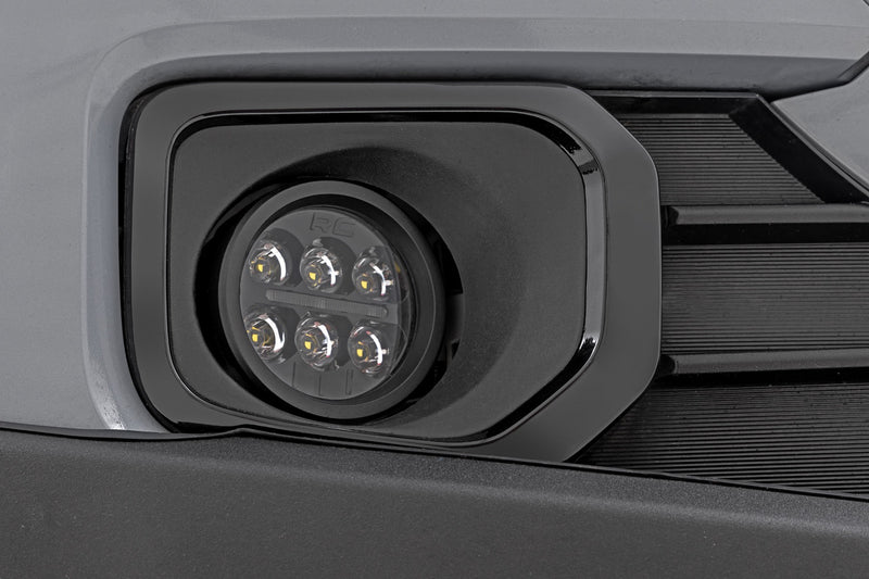 ラフカントリー LEDフォグライトキット 3.5インチ丸型 Black Series アンバーDRL トヨタ タコマ (2016-2023)