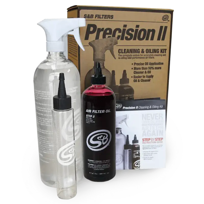S&B Precision II エアフィルタークリーニング&オイリングキット (ブルーオイル / シングルパック)