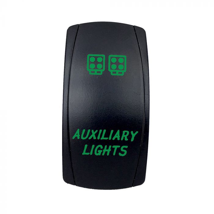 Quake LED ロッカースイッチ 補助ライト用 2ウェイ 5ピン グリーン
