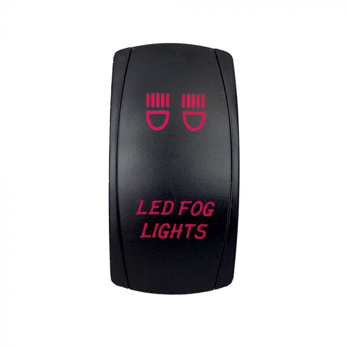 Quake LED フォグライト用ロッカースイッチ 2ウェイ 5ピン レッド