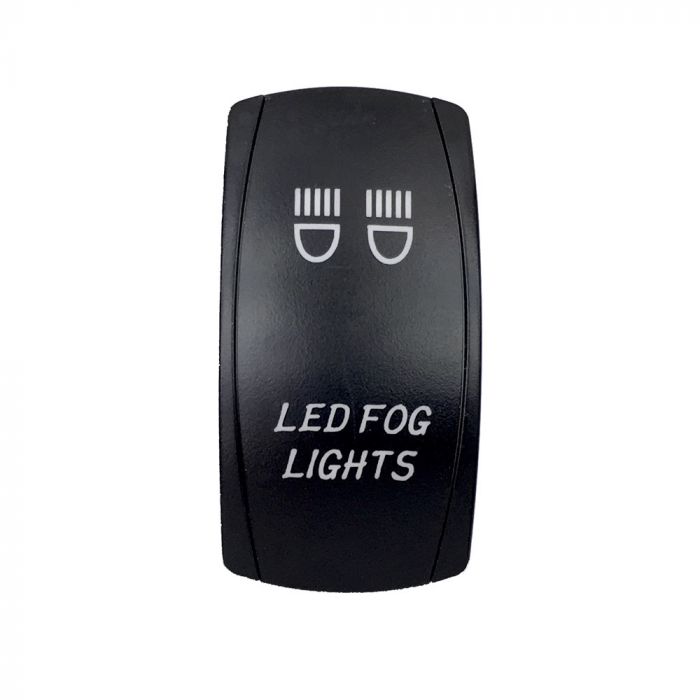 Quake LED フォグライト用 2ウェイ ロッカースイッチ 5ピン ホワイト