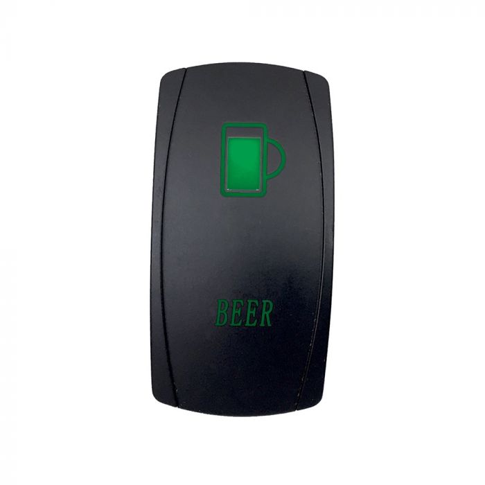 Quake LED ビアー柄 2ウェイ ロッカースイッチ 5ピン グリーン