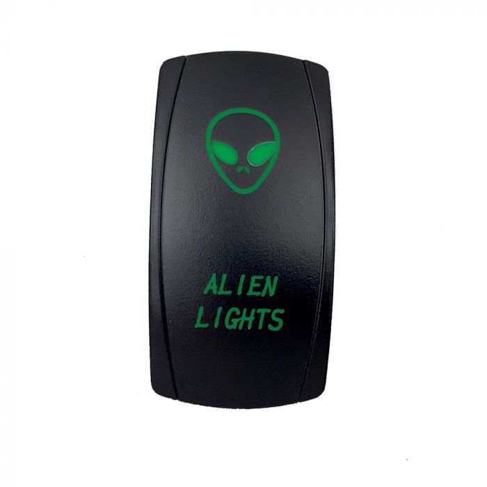 Quake LED ロッカースイッチ エイリアン 2ウェイ 5ピン グリーン