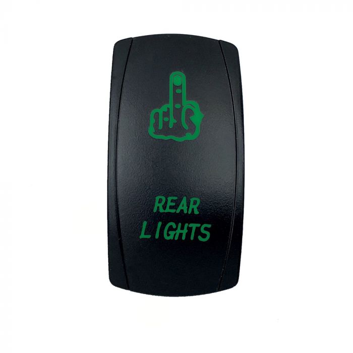 Quake LED ロッカースイッチ リアライト 2ウェイ 5ピン グリーン