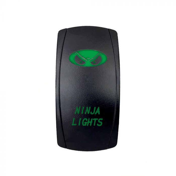 Quake LED ロッカースイッチ Ninja ライト 2ウェイ 5ピン グリーン