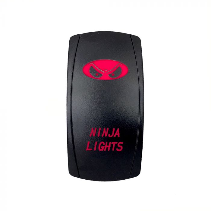 Quake LED ロッカースイッチ Ninja ライト 2ウェイ 5ピン レッド
