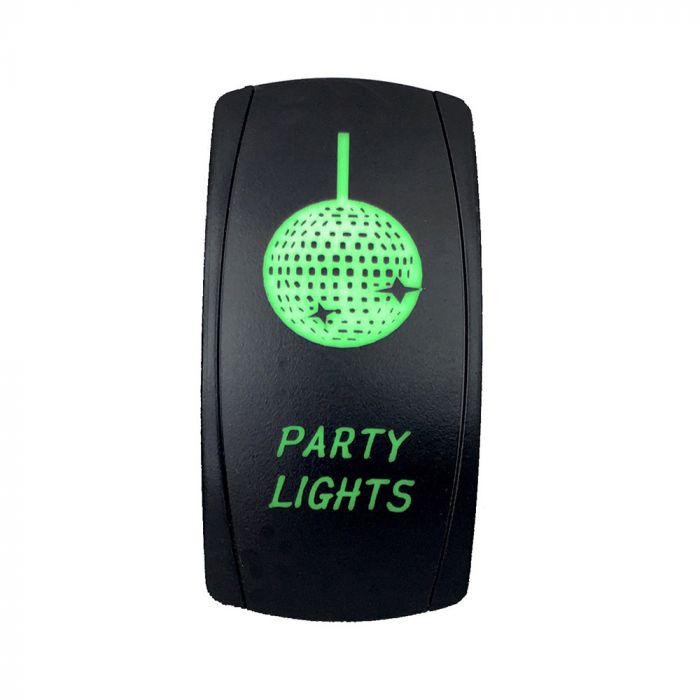 Quake LED ロッカースイッチ パーティーライト 2ウェイ 5ピン グリーン