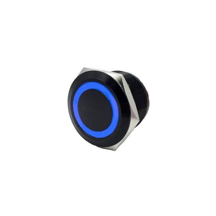 Quake LED フラッシュマウント LED スイッチ 5ピン On/Off 5A ブラック/ブルー