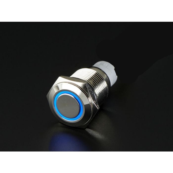 Quake LED フラッシュマウント LED スイッチ 5ピン On/Off 5A クローム/ブルー