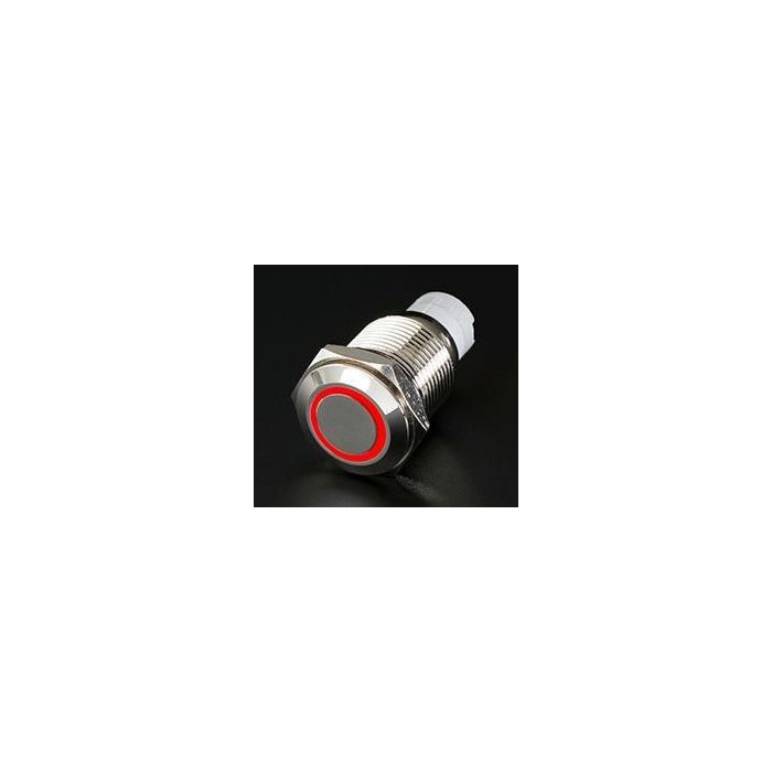 Quake LED フラッシュマウント LED スイッチ On/Off 5ピン 5A クロム/レッド