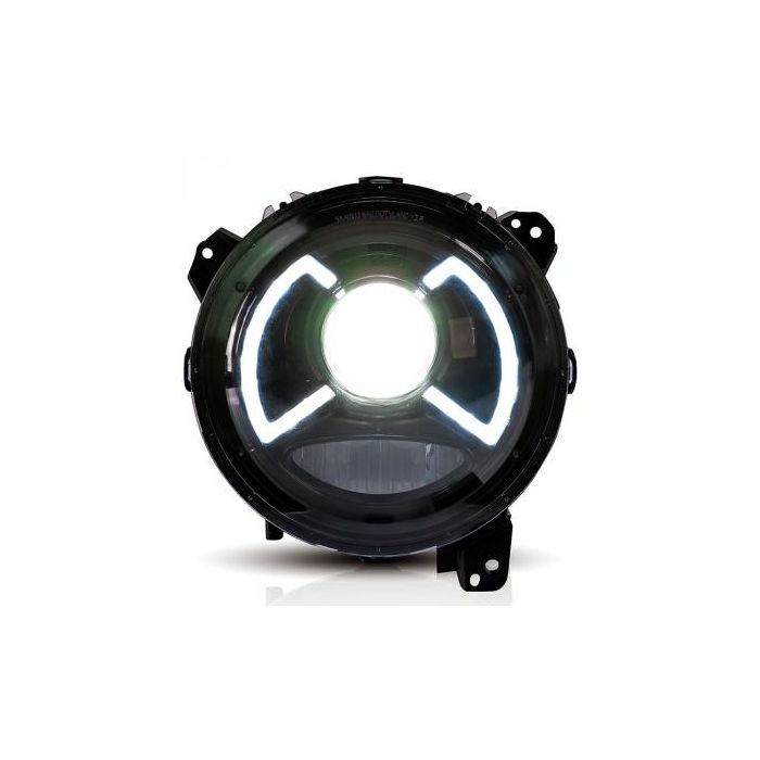 Quake LED ジープ ラングラー JL / Gladiator JT 9インチ LEDヘッドライト ホワイトX-Wing DRL ペア