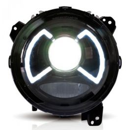 Quake LED ジープ ラングラー JL / Gladiator JT 9インチ LEDヘッドライト ホワイトX-Wing DRL ペア