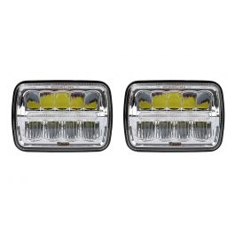 Quake LED 5x7インチ RGB ヘッドライト DRL/シーケンシャルウインカー/RGBアクセント