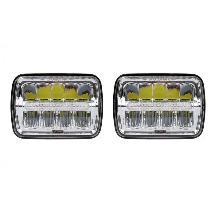 Quake LED 5x7インチ RGB ヘッドライト DRL/シーケンシャルウインカー/RGBアクセント