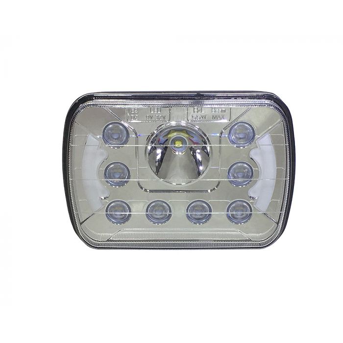 Quake LED Tempest Series 5x7インチ LEDヘッドライト 39W ハイ/ロー ハーフハロー ジープ YJ/XJ