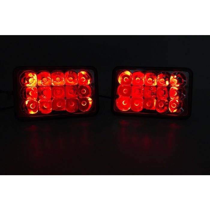 Quake LED Tempest 4x6インチ LEDヘッドライト 45W ハイ/ロービーム RGB アクセント