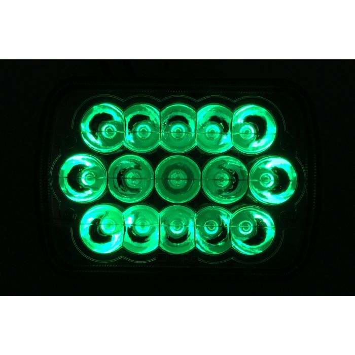 Quake LED Tempest Series 5x7インチ LEDヘッドライト 39W RGB アクセント Jeep YJ/XJ
