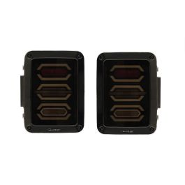 Quake LED Tempest Series ジープ ラングラー JK テールライト 6x8インチ 25W Blackout II