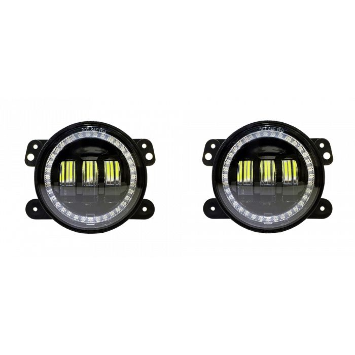 Quake LED ジープ ラングラー JL/Gladiator 4インチ HD フォグライト Tempest LED 2個セット