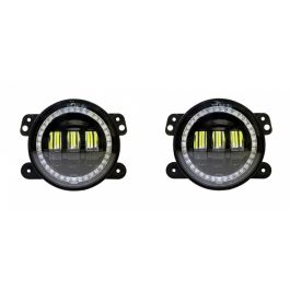 Quake LED ジープ ラングラー JL/Gladiator 4インチ HD フォグライト Tempest LED 2個セット