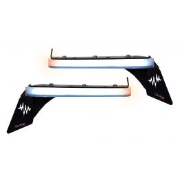Quake LED ジープ ラングラー JL/グラディエーター スリムチョップキット DRL シーケンシャルスイッチバックターンシグナル&サイドマーカーライト 9.5×0.75インチ