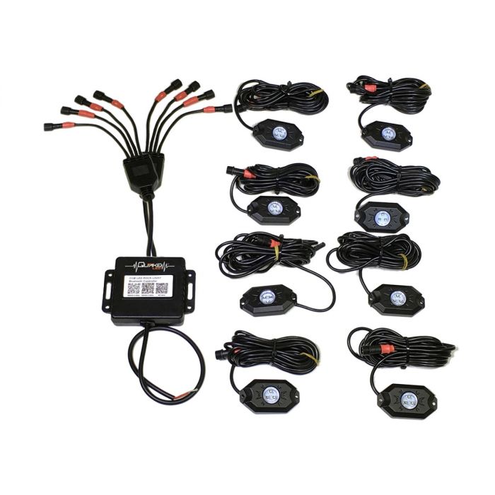 Quake LED 8ピース RGB アクセントロックライトキット コントローラー付属 Quad-Lock対応