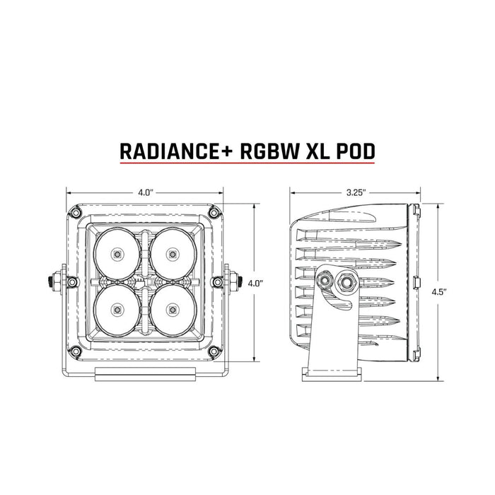 Rigid Industries | ラディアンスシリーズ プラス キューブライト Radiance + Pod XL RGBW