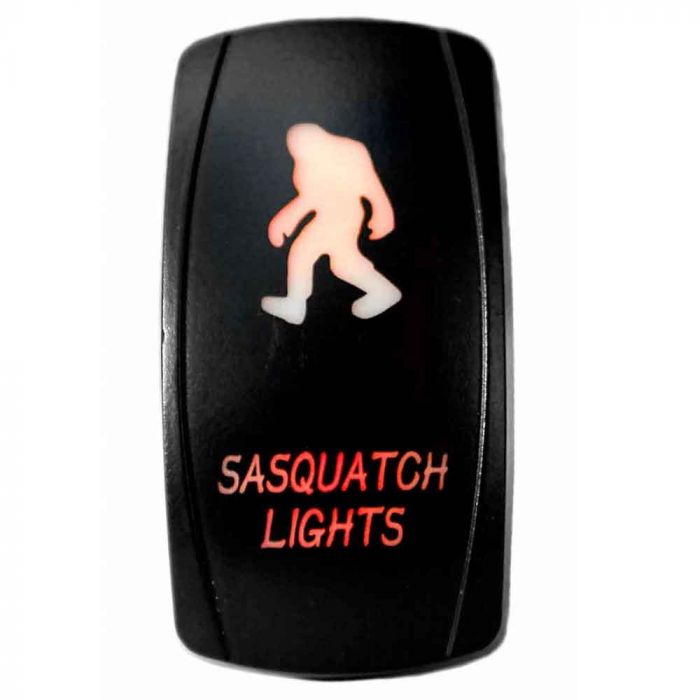 Quake LED ロッカースイッチ Sasquatch 2ウェイ 5ピン レッド