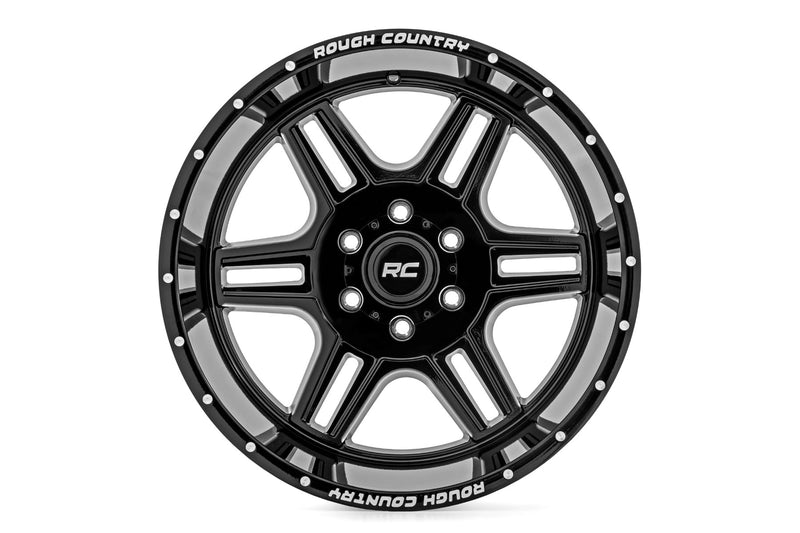 ラフカントリー 92 Series ホイール グロスブラック/マシーン 20x12 8x6.5 -44mm ワンピース
