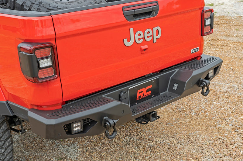 ラフカントリー ジープ Gladiator JT リアバンパー LED付き ヘビーデューティースチール 4WD (2020-2026)