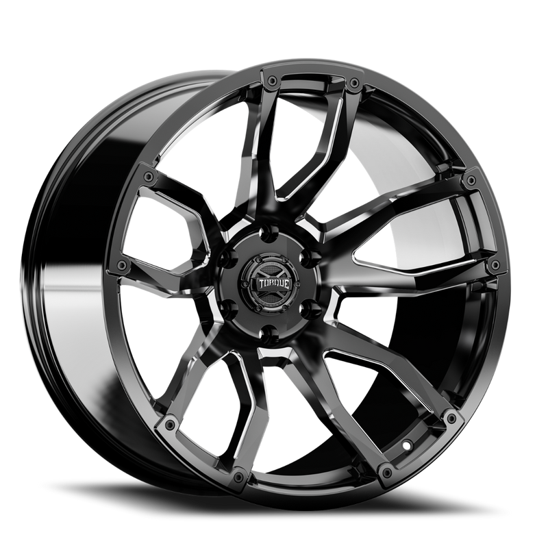 ラフカントリー Torque TW403 Impact ホイール グロスブラック/ミルドアクセント 20x9 8x180 0mm